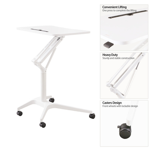 टिकाऊ सोहो समायोज्य स्टैंड-अप ऑफिस कंप्यूटर डेस्क, बिस्तर या मोबाइल उपयोग के लिए पारंपरिक शैली तह लैपटॉप डेस्क - Product Image 3