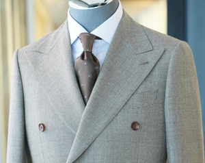 Trajes para Hombre Personalizados con Forro de Lona Parcial, Traje Cruzado de Alta Calidad para Hombre, Tela Prince of Wales, Estilo Milán - Product Image 2