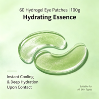 Patch pour les yeux en marque privée pour les poches sous les yeux et les ridules avec patch pour les yeux en hydrogel rafraîchissant au matcha, masque pour les yeux coréen