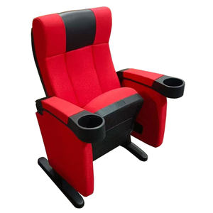 Silla de cine con portavasos Silla de teatro Color rojo Asientos de auditorio Asientos de cine Sofá Asientos de Iglesia Precio de fábrica - Product Image 1
