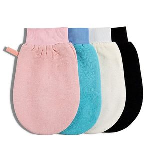 Customized Oval Bath <b>Scrub</b> Rayon Viscose Glove Mitt Peeling Turkish Silk Exfoliating <b>Body</b> - Product Image 1