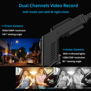 DVR de voiture à double objectif 4G avec GPS CMSV6 Caméra de voiture de gestion de flotte de taxis avec diffusion en direct, caméra DVR de tableau de bord de voiture, caméra DMS ADAS - Product Image 5