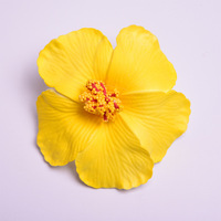 Nouvel arrivage de fleurs en mousse d'hibiscus hawaïen fleur colorée artificielle pour la décoration de tête de mariée de mariage accessoires de cheveux