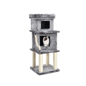 Especial Venta caliente desmontable <span class=keywords><strong>cueva</strong></span> Sisal coche árbol gato de <span class=keywords><strong>casa</strong></span> de madera - Product Image 1