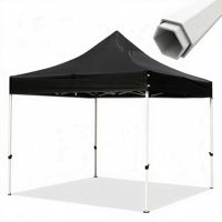 Tente de salon pliable 3x3 10x10, résistante au vent et à l'eau, en polyester, avec structure hexagonale en acier, ignifuge, pour usage commercial