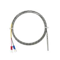 Sonda pequeña Pt100 en stock cable de sensor de alta temperatura de acero inoxidable termopar tipo E K J