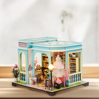 Lindo Kit de Casa en Miniatura de Tienda de Sastrería con Luz LED, Kit de Casa de Muñecas de Tienda de Sastrería con LED y Muebles para Regalo