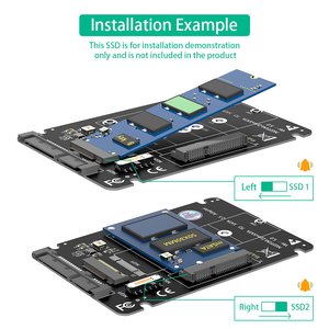 Tarjeta Adaptadora 2 en 1 de M.2 MSATA SSD a 2.5 Pulgadas, 22230 2242 2260 2280, Adaptador PCBA para Wifi de PC - Product Image 4