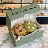 Boîte pliante en carton recyclé écologique personnalisée avec finition mate et impression UV pour l'emballage alimentaire (gâteaux, biscuits, etc.)