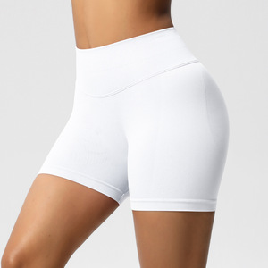Shorts Deportivos al por Mayor para Mujer, de 3 Pulgadas, Acanalados, Sin Costuras, con Espalda en V, Efecto Levanta Glúteos, para Gimnasio, Pilates, Ciclismo, OEM ODM - Product Image 5
