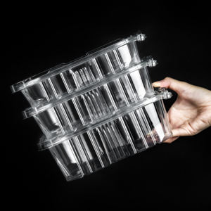 Cajas Rectangulares de Plástico con Bisagras de 64 oz de Primera Calidad de Taiwán, Reciclables, a Prueba de Manipulación, para Alimentos y Ensaladas - Product Image 6