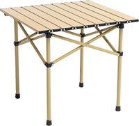 Table de camping pliable portable, table d'appoint en aluminium légère avec sac de transport pour la cuisine en plein air, la randonnée et les pique-niques