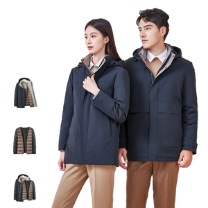 Nouveau National Standard 90 blanc oie veste personnalisée femmes 2025 hiver haut <span class=keywords><strong>de</strong></span> gamme épaissi respirant col montant vêtements <span class=keywords><strong>de</strong></span> travail manteau - Product Image 1