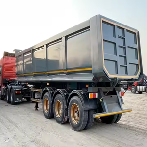 Semirremolque Volquete en Forma de U, Remolque de Carga de 3 Ejes, 60-80 Toneladas, Fabricado en China, Material de Acero, en Venta - Product Image 3