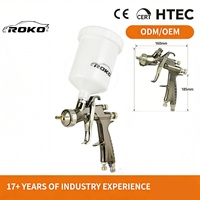 Профессиональный краскопульт ROKO H-902 LVLP с гравитационной подачей, сопло 1.3/1.8 мм, для покраски автомобилей