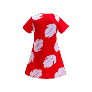 Disfraz Hawaiano para niñas, vestido <span class=keywords><strong>de</strong></span> Cosplay <span class=keywords><strong>de</strong></span> <span class=keywords><strong>Lilo</strong></span>, disfraz <span class=keywords><strong>de</strong></span> hojas <span class=keywords><strong>de</strong></span> punto <span class=keywords><strong>de</strong></span> Halloween, vestido <span class=keywords><strong>de</strong></span> Anime <span class=keywords><strong>de</strong></span> manga corta, vestidos informales <span class=keywords><strong>de</strong></span> hojas para niñas - Product Image 3