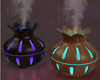 Humidificateur ultrasonique diffuseur d'aromathérapie en acier inoxydable 130 ml, alimenté par USB, portable, avec humidistat, pour maison, voiture, hôtel, huiles essentielles
