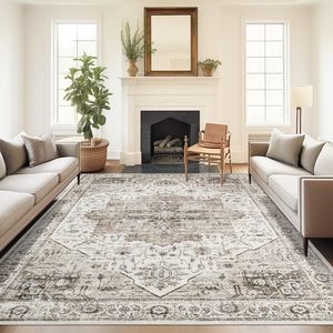 <span class=keywords><strong>Tapis</strong></span> d'intérieur à poils ras, imprimé floral, style bohème, gris clair/multicolore, <span class=keywords><strong>antidérapant</strong></span>, grand format, fabriqué à la machine, en polyester, pour salon - Product Image 4