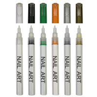 Marqueur pour nail art à pointe fine, 12 couleurs, nouveau design créatif, DIY, graffiti, vernis à ongles