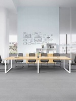 Longue table de conférence moderne et simple pour bureau Tables de salle de conférence avec salle pour 10 petites tables en métal, en acier et en fer
