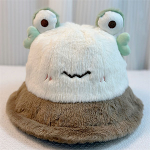 Automne et <span class=keywords><strong>hiver</strong></span> femmes grenouille cheveux seau chapeau chaud Imitation fourrure seau chapeau avec cache-oreilles adapté aux scènes de pêche de loisirs - Product Image 5