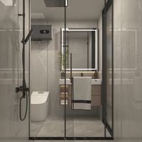 Maison Capsule Moderne 2 Chambres, Maison Préfabriquée Mobile, Hôtel Capsule Spatiale, Acier Intelligent Mobile avec Cuisine