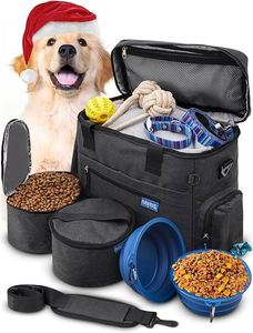 Échantillon gratuit Modoker sac de voyage pour chien, week-end ensemble de voyage pour animaux de compagnie chien chat approuvé par la compagnie aérienne organisateur fourre-tout avec poches multifonctions - Product Image 5