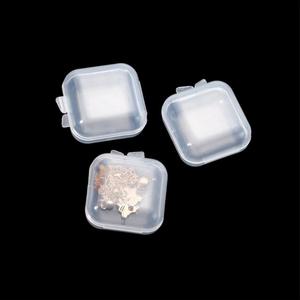 Wholesale Mini Small Square Clear Plastic <strong>Storage</strong> <strong>Box</strong> With Lid Multifunctional Jewelry Bead Necklace Organizer Boxes - Product Image 6