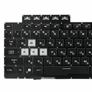 แป้นพิมพ์แล็ปท็อป replacemewnt RGB backlit Ru จากสหราชอาณาจักรเราเลย์เอาต์สำหรับ A15เกม Asus TUF FX506 A17 FX506U FX706 <span class=keywords><strong>FA706</strong></span>ไม่มีกรอบ - Product Image 1