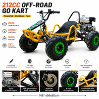 Go Kart Todoterreno de Alta Resistencia con Motor de Gasolina de 212 CC y Neumáticos de 8 Pulgadas para Recreación al Aire Libre