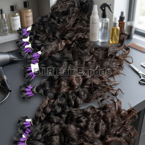 Extensions de cheveux Remy de temple d'Inde du Sud, dentelle HD, longueurs étirées de 8 à 30 pouces, lots de cheveux humains bruts - Product Image 3