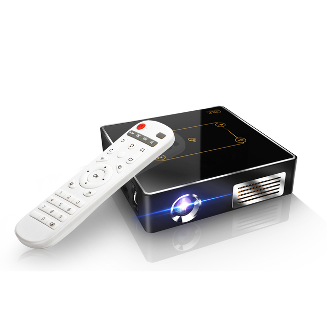 C9 Plus Portable Mini Smart Projector 1080P Android 7.1Dual Wifi 2.4ghz/5ghz 150 Ansi Lumens Rechargeable Home Theater