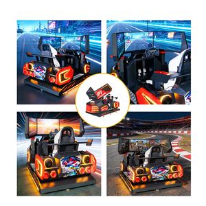 Máquina de Juego de Carreras con Movimiento de 6 Ejes Dreamland, Simulador de Auto VR de 3 Pantallas para Parques de Diversiones - Product Image 3
