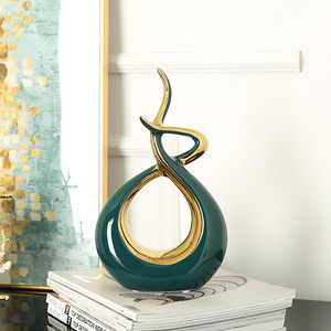 Commercio all'ingrosso a buon mercato accessori interni oro verde design di lusso <span class=keywords><strong>moderno</strong></span> di ceramica della decorazione della <span class=keywords><strong>casa</strong></span> - Product Image 5