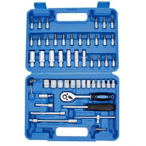 Lot de 121 outils à main combinés en acier au carbone pour réparation automobile, douilles 1/2 ", 3/8 ", 1/4 ", pour l'entretien - Product Image 4
