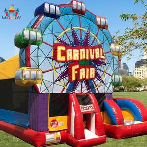 Grand combo gonflable de carnaval 5-en-1 en PVC 7x5m/25x18ft pour 5 à 10 passagers - Product Image 5