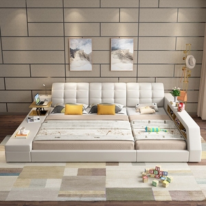 <span class=keywords><strong>Cama</strong></span> inteligente king size marco con TV moderna <span class=keywords><strong>cama</strong></span> doble de cuero tamaño queen mesa de proyector muebles de dormitorio <span class=keywords><strong>cama</strong></span> inteligente <span class=keywords><strong>tapizada</strong></span> - Product Image 6
