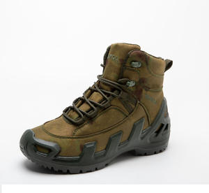 TSB08 Brown Green Brown CP Customized Brown Ankle Middle Cut <b>Boots</b> Ankle Height <b>Hiking</b> Outdoor Heavy Duty Training Shoes - Product Image 5
