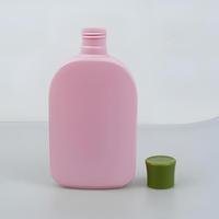 Bouteilles de lotion en plastique personnalisées avec logo, 250 ml, HDPE, rose, à presser, pour après-shampoing, shampoing, bouteille au toucher doux