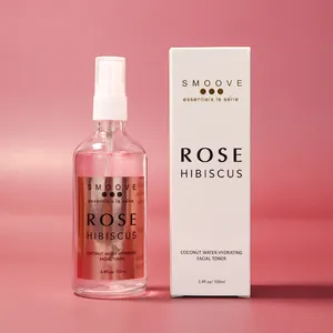 Private Label OEM ODM Organic Vegan Rose Hydrosol Toner Flowers Face Brighten Whitening Hydrating Skin Care Rose Water Toner
