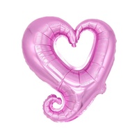 Ballon géant en aluminium de 18 pouces en forme de cœur creux pour la vente en gros – Idéal pour les anniversaires, mariages, Saint-Valentin et autres fêtes