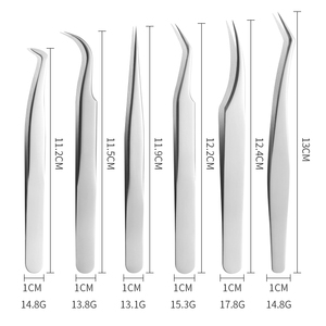 Pinzas Profesionales de Acero Inoxidable para Pestañas, Punta Puntiaguda, Pinzas Personalizadas para Extensiones de Pestañas Postizas - Product Image 6
