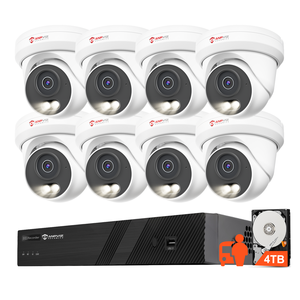 Su misura 16CH POE fotocamera kit fino a 12MP NVR, 5MP 8 pz IP telecamera di movimento/rilevamento umano Smart doppia luce microfono incorporato 4TB HDD - Product Image 1