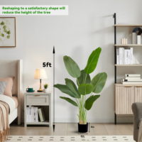 Plante artificielle de bananier en plastique pour la décoration de la maison Arbre artificiel Faux bonsaï