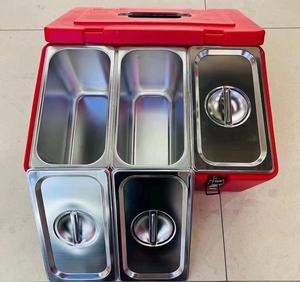 Juego de cazuela de cubo con doble aislamiento extra grande para fiesta de inyección rectangular Picnic Ice Cooler Box Storage <span class=keywords><strong>Food</strong></span> <span class=keywords><strong>Warmer</strong></span> Hotpot - Product Image 5