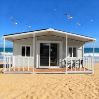 Kit de maison préfabriquée extensible avec panneau sandwich, design de villa moderne, structure en acier, tailles personnalisables