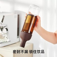 M 500ml Pot à café infusé à froid Bouteille froide domestique en verre borosilicaté Bouilloire à thé aux fruits pour usage domestique Pot à café