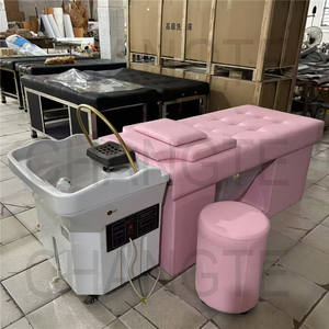 Lavabo para Spa Capilar Japonés Cama de Champú Sin Plomería Silla de Lavado para Salón de Belleza Cama de Champú Portátil Moderna Equipo de Spa Capilar - Product Image 4