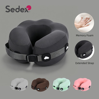 Cuscino da Viaggio Portatile alla Moda, Senza Necessità di Scatola o Custodia, Cuscino a U in Memory Foam, Tessuto in Cotone Ecologico