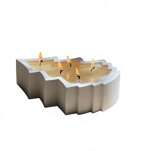 Porte-bougie en résine fait main moderne, support décoratif pour bougies chauffe-plat et petites bougies, décoration élégante pour la maison - Product Image 2